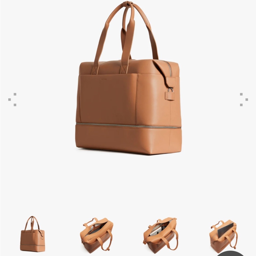 Like New Mono Tan Vegan Leather Weekender